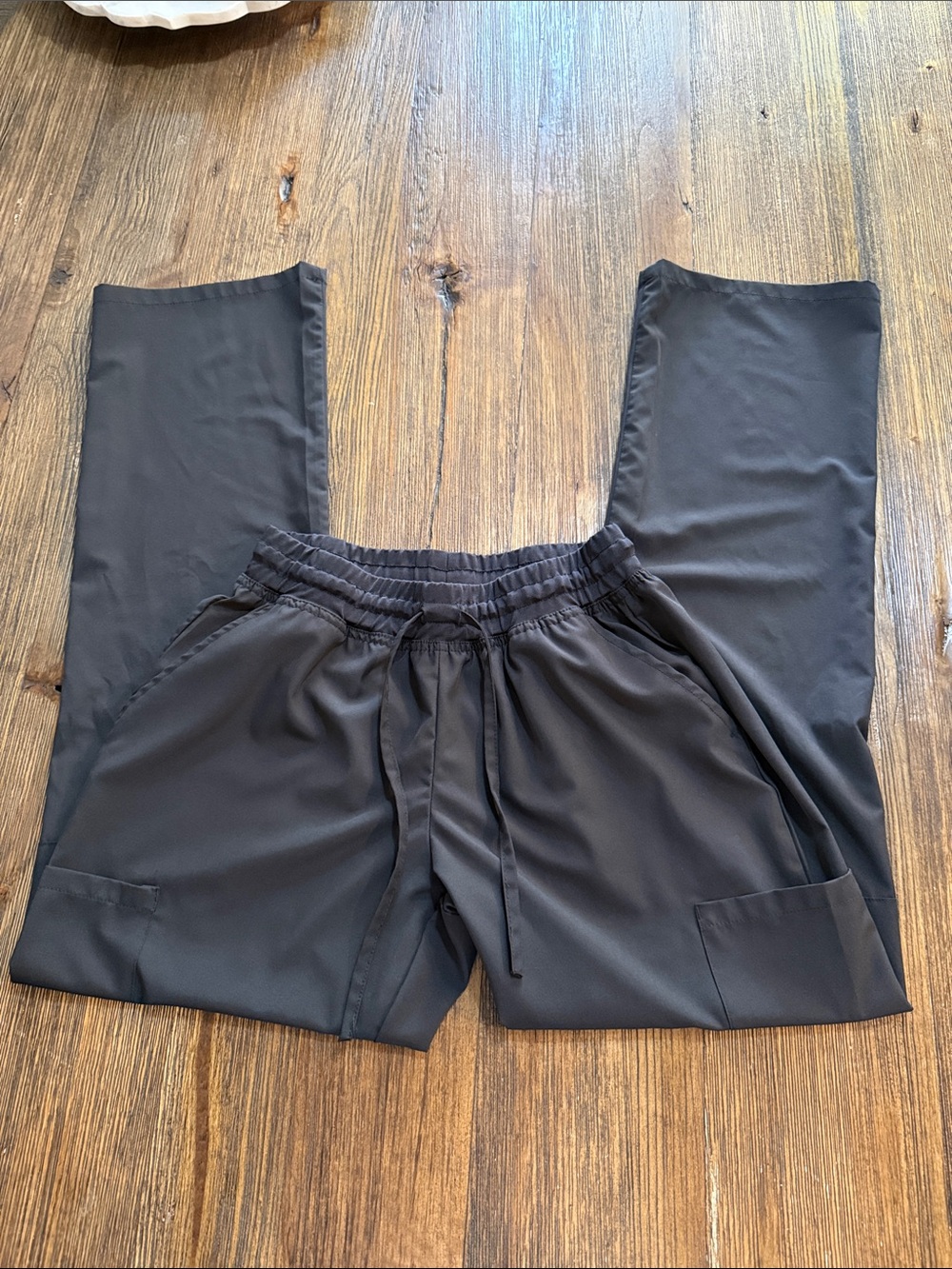 Everyday Black Elastic/ Drawstring scrub pants for Women